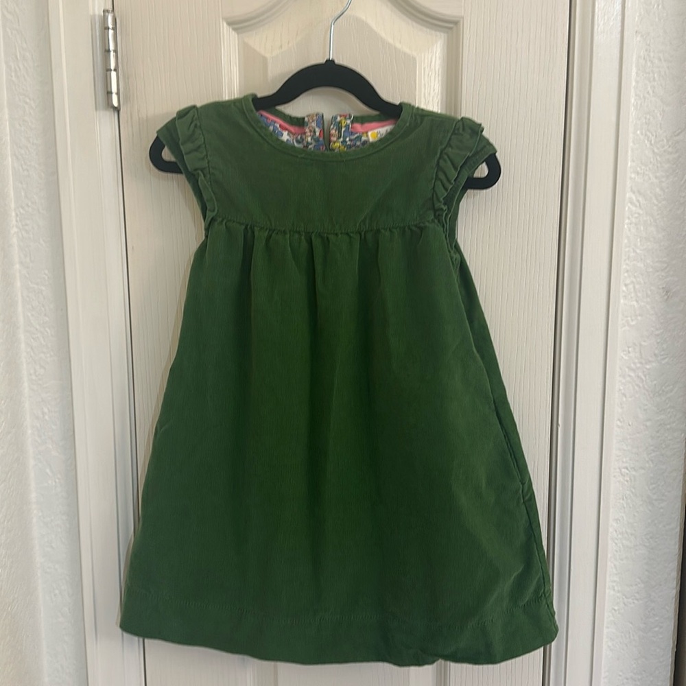 MINI BODEN GREEN CORDUROY DRESS *SIZE 4t/5t
